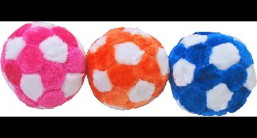 Boon Dogtoy - Speelgoed - Voetbal - Assortimentkleur - Rood/Wit - Blauw/Wit - Of - Oranje/Wit - 12.5CM - 1ST