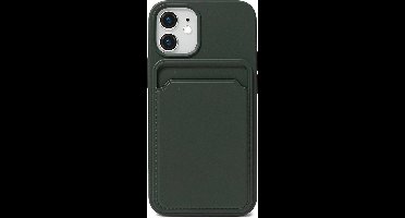 Hoesje Pasjeshouder geschikt voor iPhone 12 / iPhone 12 Pro Groen - Siliconen Case Back Cover