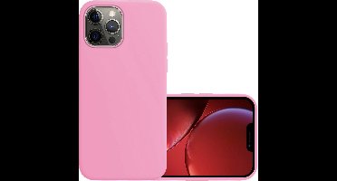 Hoesje - Geschikt voor Apple iPhone 13 Pro Max - Sterk & Shockproof - Hoes Cover - Siliconen Case - Lichtroze