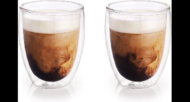 Drinkglas Thee/koffie dubbelwandig zonder oor