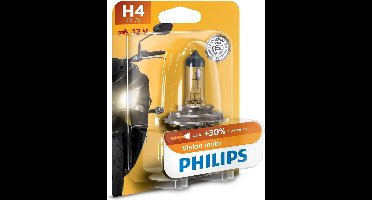 Philips Motorlamp H4 Vision Moto 12v/60w Wit