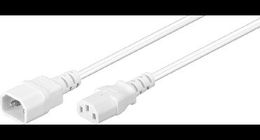 C13 - C14 stroomkabel voor UPS/PDU - 3x 0,75mm / wit - 0,50 meter