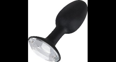 You2Toys – Siliconen Buttplug Flexibel met Diamanten Edelsteen maat S Betoverend Ontwerp - Zwart