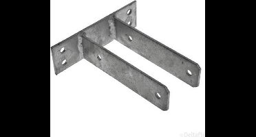 Deltafix paalhouder u-paalhouder op plaat verzinkt 91 x 200 x 50 1 st.