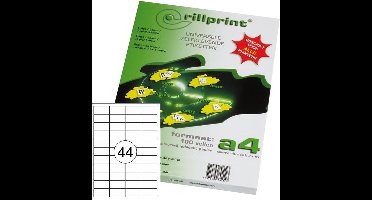 Etiketten Rillprint, Rillstab, 89102, 48,5x25,4mm, 44 op een vel