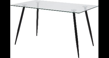 Giga Living Eettafel Willy - Rechthoek Glas - 140x80x75cm