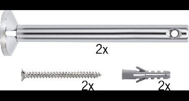 Paulmann 17824 12V-kabelsysteemcomponenten Afbuiger Set van 2 stuks Chroom