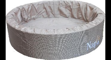 Napzzz Mand Ovaal Taupe 56x50x15 cm