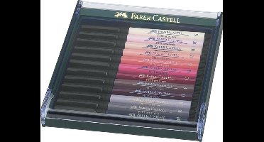 Faber-Castell tekenstift - Pitt Artist Pen - B - set Skin - 12 stuks - FC-267424