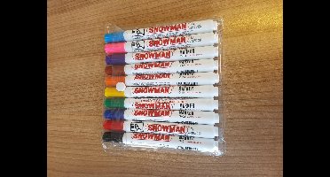 Permanent Marker Snowman G-10 assorti, Doos á 10 stuks.