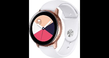 Bandje geschikt voor Samsung Galaxy Watch Active 1 / 2 (40 & 40 mm) - Wit Siliconen Band