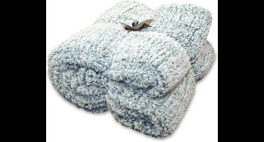 Unique Living Knut - Fleece Plaid - 150x200 cm - Mineral Blue