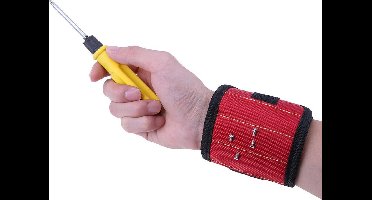 Magnetische klus armband  - polsband met klittenband - Houdt schroeven, spijkers etc bij de hand