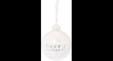 Riverdale Kerstbal Merry wit 10cm