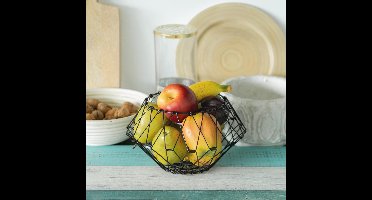 Balvi Fruitschaal Multi Form zwart verstelbaar