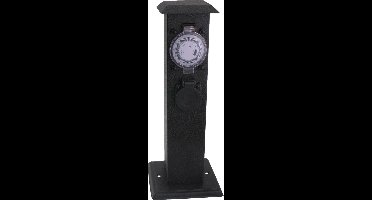 Exin Tuinpaal met timer en 3 randaarde stopcontacten IP44