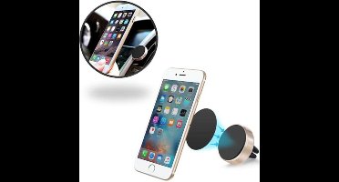 Telefoonhouders Auto met Magneet Goud - Telefoonhouder Auto - GSM Houder Auto - Smartphone Houder Auto met Magneet - Universeel voor Telefoons tot 6.5 inch