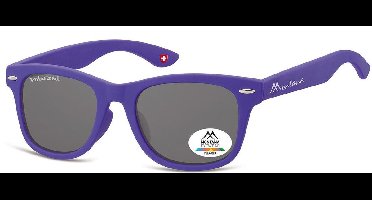 Montana 967F- Kinder Zonnebril-Wayfarer-Zwart kunststof- Lensbreedte 46 mm