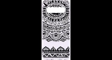 Shop4 - Geschikt voor Samsung Galaxy S10 Hoesje - Zachte Back Case Mandala Zwart