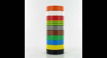Isolatietape At-7 Rainbow Set 15Mmx10Mtr 10 Kleuren