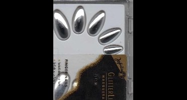 Rubies - metallic nagels - zilver 10 stuks