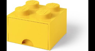 Lego - Opbergbox met Lade Brick 4 - Polypropyleen - Geel