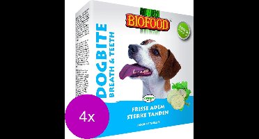 Biofood Snoepje Dogbite Tandverzorging - Hondensnacks - 4 x Naturel 55 stuks