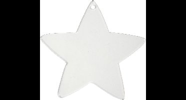 Acryl hangers, h: 8,5 cm, ster, 5 stuks