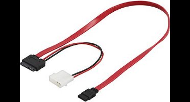DELTACO SATA-11B, SATA - SATA Rood SATA-kabel, 1m