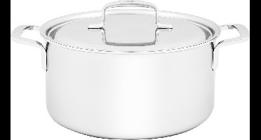 Demeyere 5-Plus RVS Kookpan Met Deksel 24cm - Roestvrij stalen Kookpot 5,2 L - Geschikt Voor Alle Warmtebronnen Inclusief Inductie - Duurzaam - Volledig PFAS- - PFOA- en PTFE-vrij
