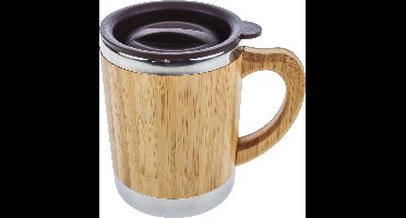 United Entertainment ® - Bamboo Dubbelwandige Eco Reisbeker - 280 ml