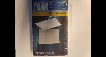 Atlanta Witte systeemkaarten formaat 80 x 130 mm gelijnd pak van 100 stuks