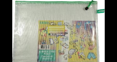 EXXO-HFP #34113 - A3 Opbergtas Handy; Multi-Purpose; Rits Groen; 5 stuks