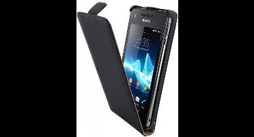 Mobiparts Premium Flip Case Sony Xperia V Black