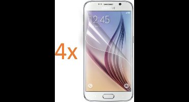 4x Screenprotector geschikt voor Samsung Galaxy S6 - Glas PET Folie Screenprotector Transparant 0.2mm 9H (Full Screen Protector)