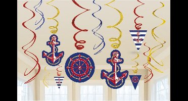 Amscan Hangdecoratie Anchors Aweigh 12 Stuks