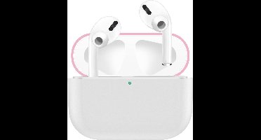 KELERINO. Siliconen Case geschikt voor Apple AirPods Pro - Hoesje - Wit / Roze