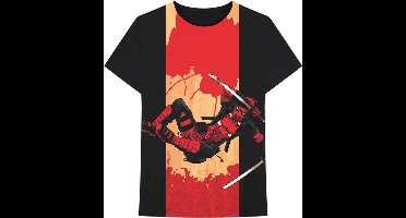 Marvel Deadpool Heren Tshirt -S- Deadpool Samurai Zwart
