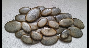 Wanddecoratie - Muur decoratie - Bruin- Grijs - 86x42cm - Metaal