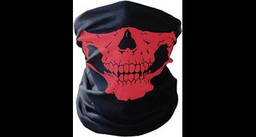 Balaclava Gezicht Shield Tactische Masker Rood 3D Schedel Sport Nek Warm Motor Masker Volgelaatsmasker Winddicht face shield spatmasker gezichtscherm Motorfiets Mondkap Ski Outdoor Sport