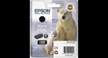 EPSON 26XL inktcartridge zwart high capacity 12.2ml 500 paginas 1-pack RF-AM blister