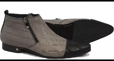 Zerba - Heren Laarzen - Maat 44 - Grijs Leer - Baroncino