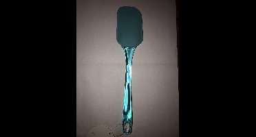 Spatel van siliconen Pannenlikker 25cm  blauw