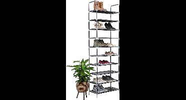 Deluxe Schoenenrek voor 20 paar - Zwart