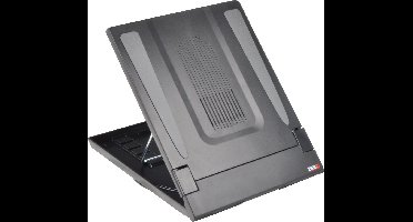 DESQ®Laptopstandaard Heavy Duty - 10-17 Inch laptops | Documenthouder | 360° draaibaar | Hoogte 5 - 230mm | Plat opvouwbaar 25mm