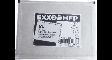 EXXO-HFP #34160 - A4-XL Documententas met schuifrits - 30mm plooi voor extra ruimte - 10 stuks (1 pak @ 10 stuks)