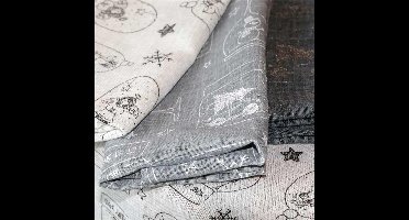 Tafelkleed - Kerst - Let it Snow - 40x250cm - Donker Grijs