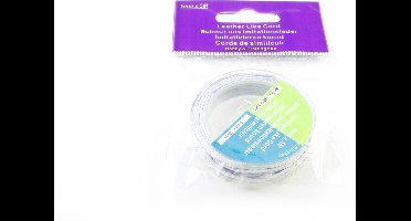 Imitatieleren Koord Lichtgrijs 1mm x 5meter