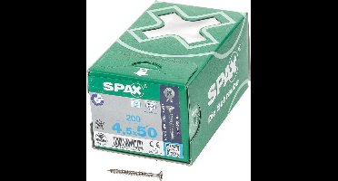 Spax Spaanplaatschroef RVS PK 4.5 x 50 (200) - 200 stuks