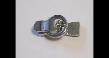 Magneetkoordsluiting plat platinum 13.5x41 millimeter (gat 25x95mm) 1